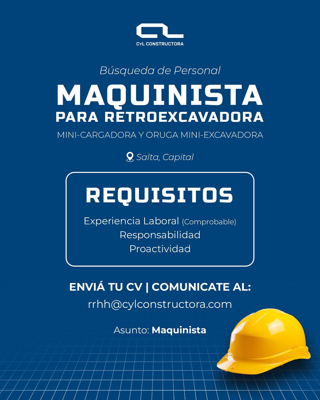 chofer para retro excavadora